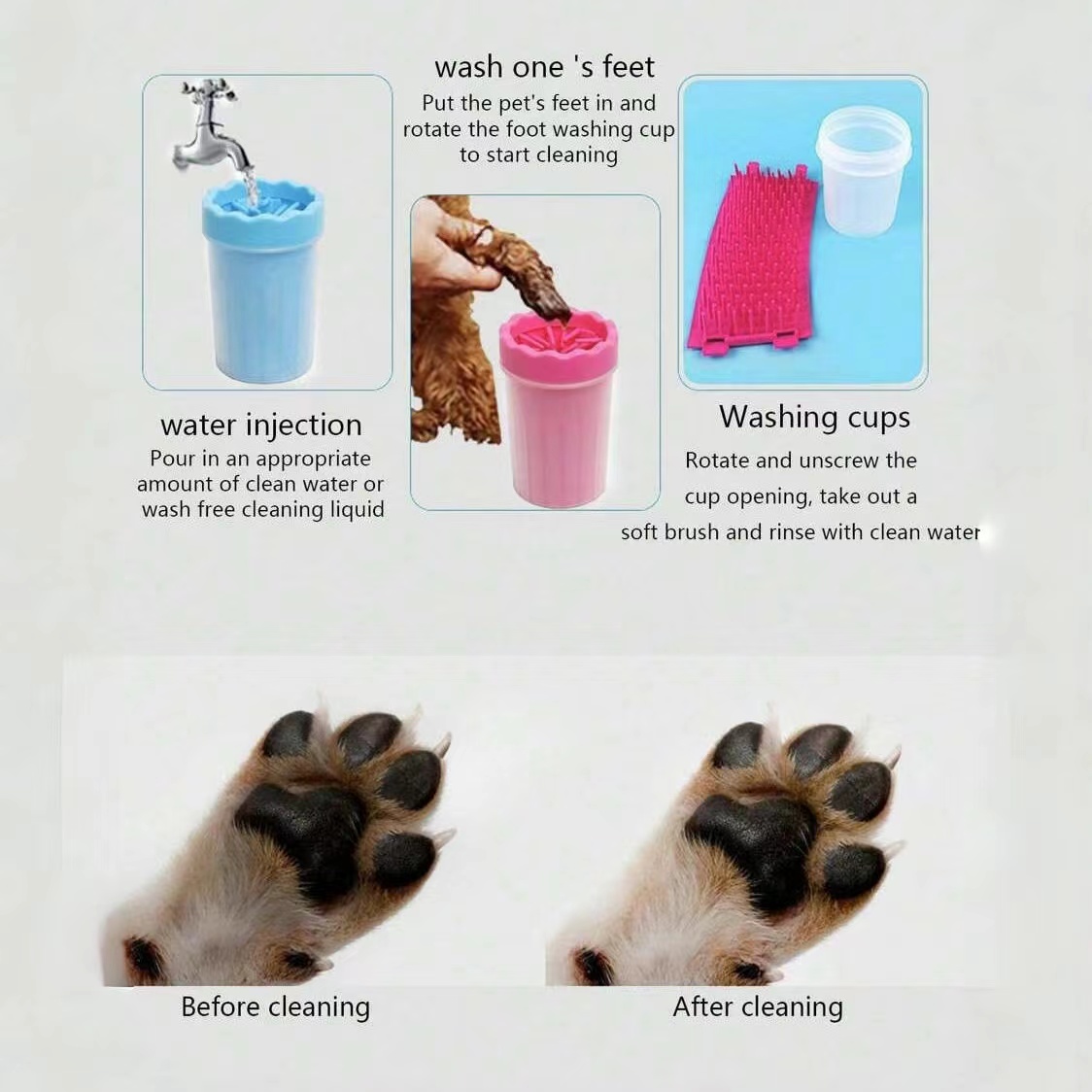 (🔥Last Day Promotion 50% OFF)Dog Paw Cleaner-Buy 2 Free Shipping