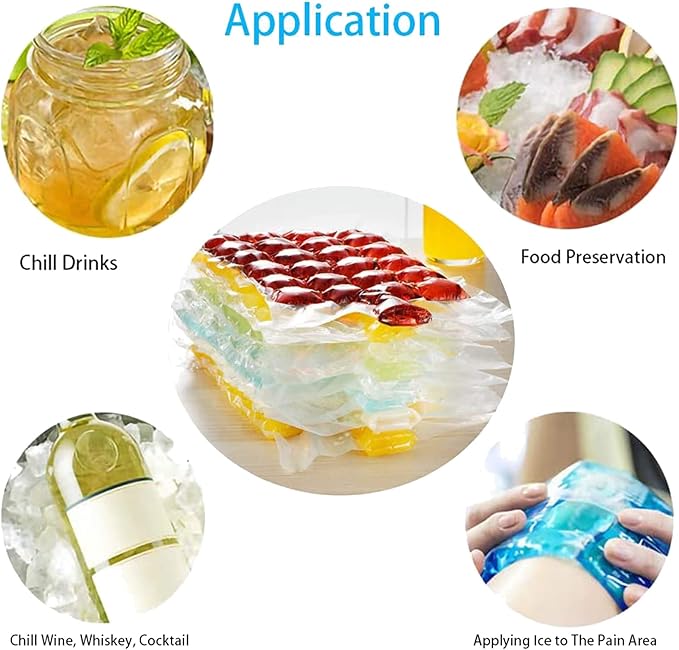 10PCS-Disposable Ice - making Bags Frozen Ice Cube Tray Mold