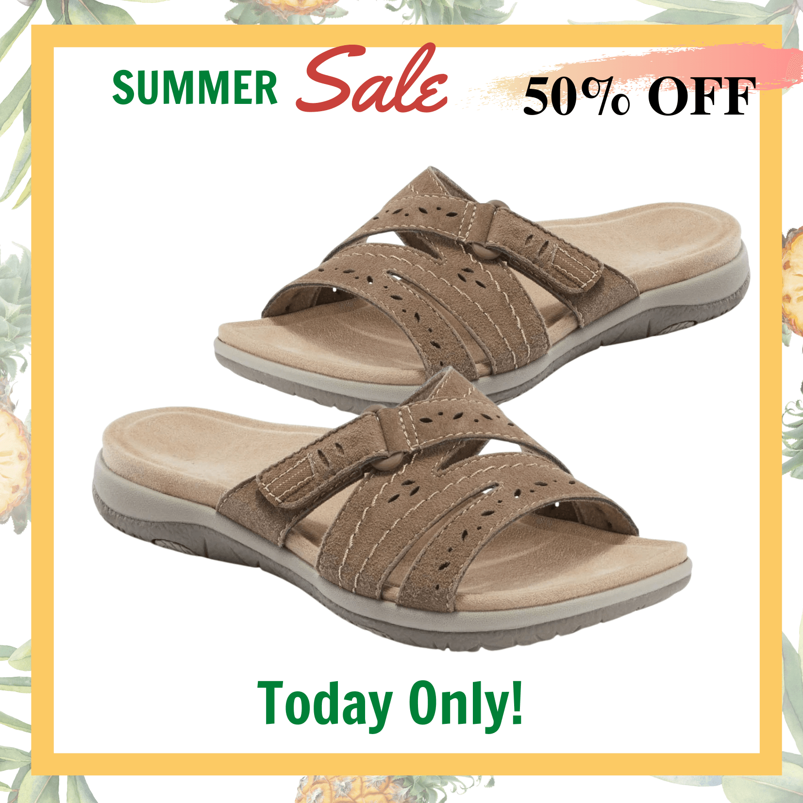 🎁LAST DAY 50% OFF🎁 Comfortable Leather Belt Slippers