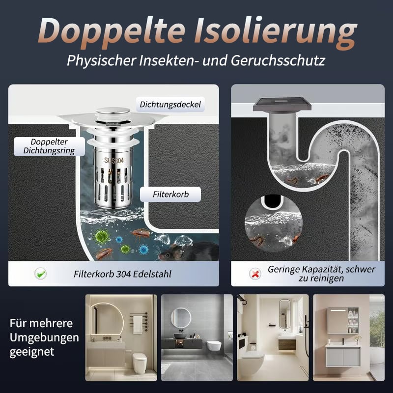 🔥Letzter Tag 50% RABATT -Universelles Abflusssieb aus Edelstahl