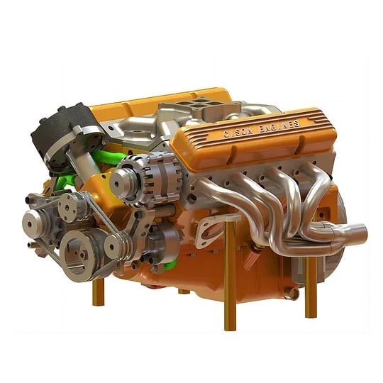 NEW Benzin OHV V8 Kleinblock-Motor Modellkits 4-Takt 44cc wassergek??hlt