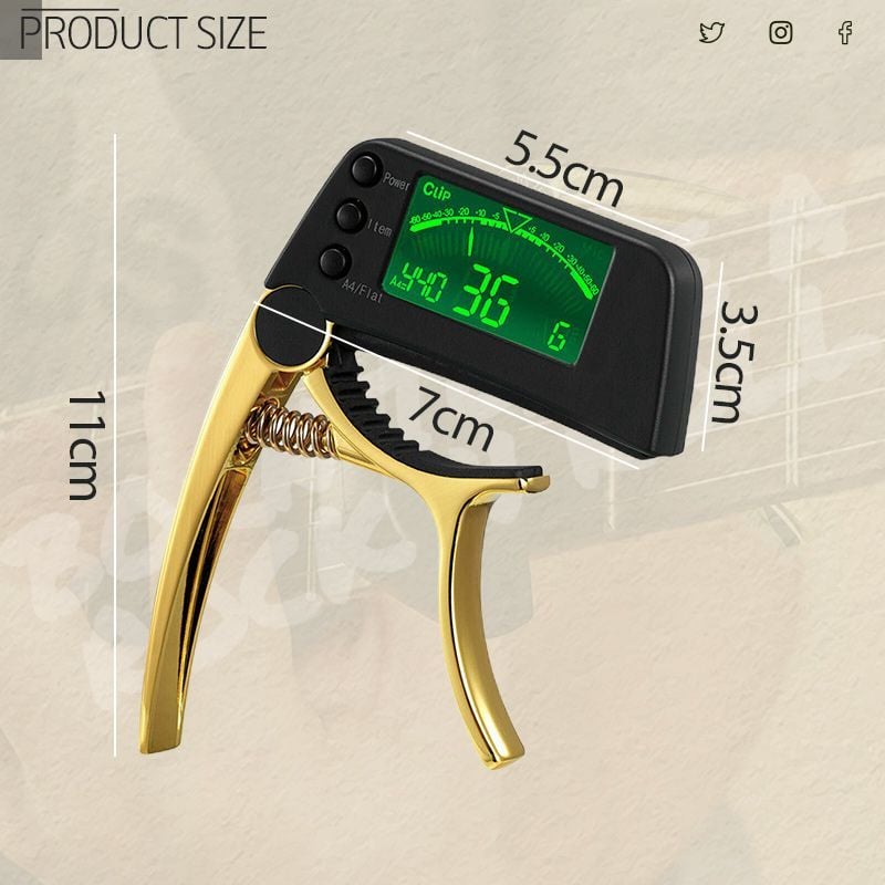 🔥(Last Day Promotion -50% OFF)DUAL-USE GUITAR CAPO TUNER WITH LCD DISPLAY, BUY 2 FREE SHIPPING