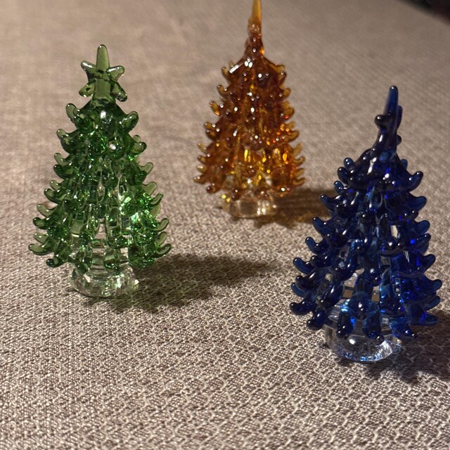 🔥🎄Handmade stained glass miniature Christmas tree, luminous glass Christmas tree, Christmas ornaments glass tree decoration, Christmas gift🎄