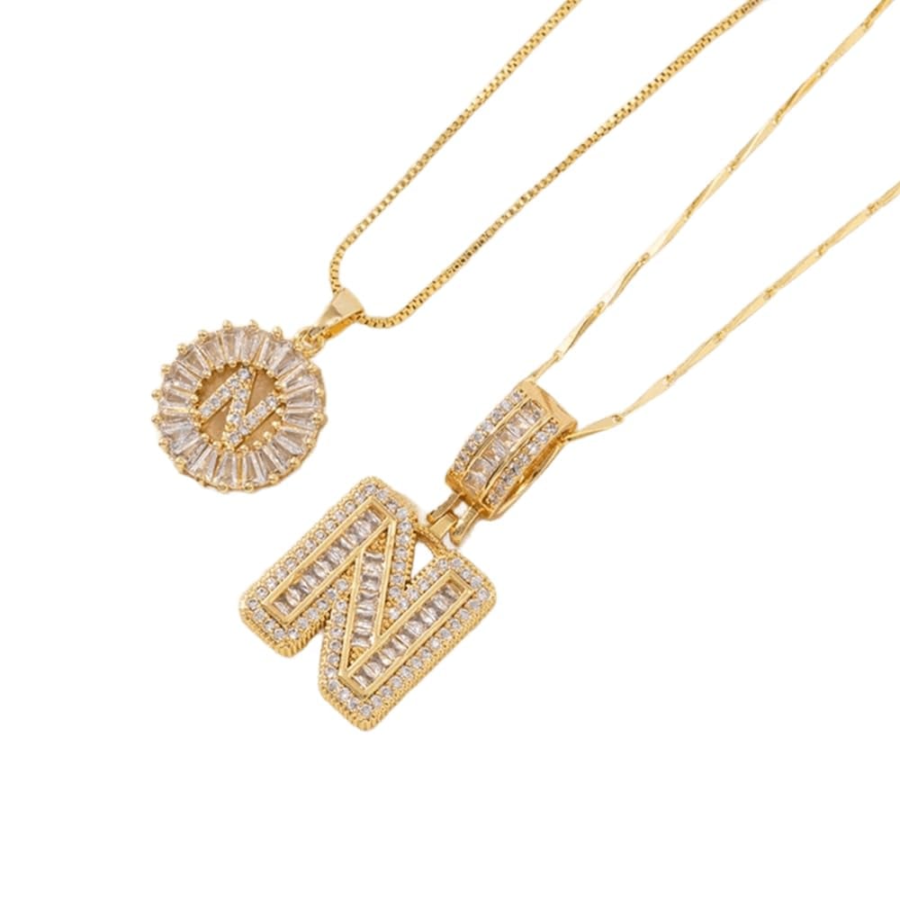 [LAST DAY 49% OFF]  🔥Initial Letter Pendant Necklaces - 2 Pack