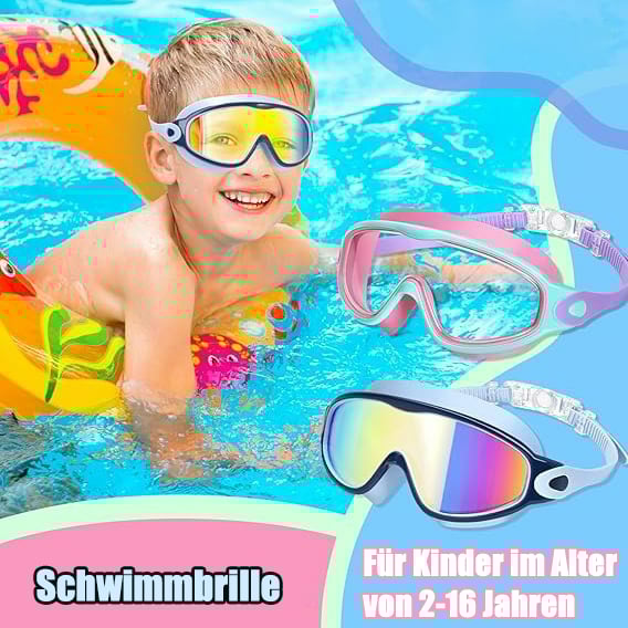 🔥Letzter Tag 49% Rabatt-HD-Schwimmbrille für Kinder mit großem Rahmen, wasserdicht und beschlagfrei🥽