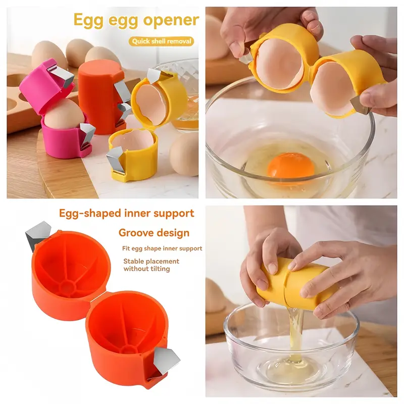 🔥Last Day 49% OFF🔥Efficient Egg Cracking Tool, Handy Egg Separator, 🔥BUY 3 GET 1 FREE