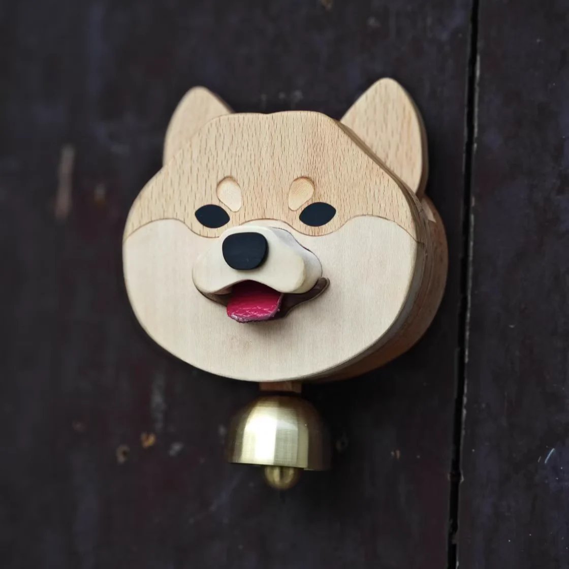 🔥Last Day Promotion 48% OFF-🎁-Wooden Shiba Inu Wind Chime Doorbell