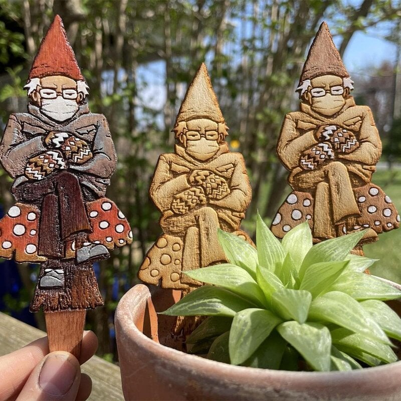 Bern in a fern - Grumpy Bernie Garden Gnome Plant Stake（BUY 2 GET 1 FREE & FREE SHIPPING）