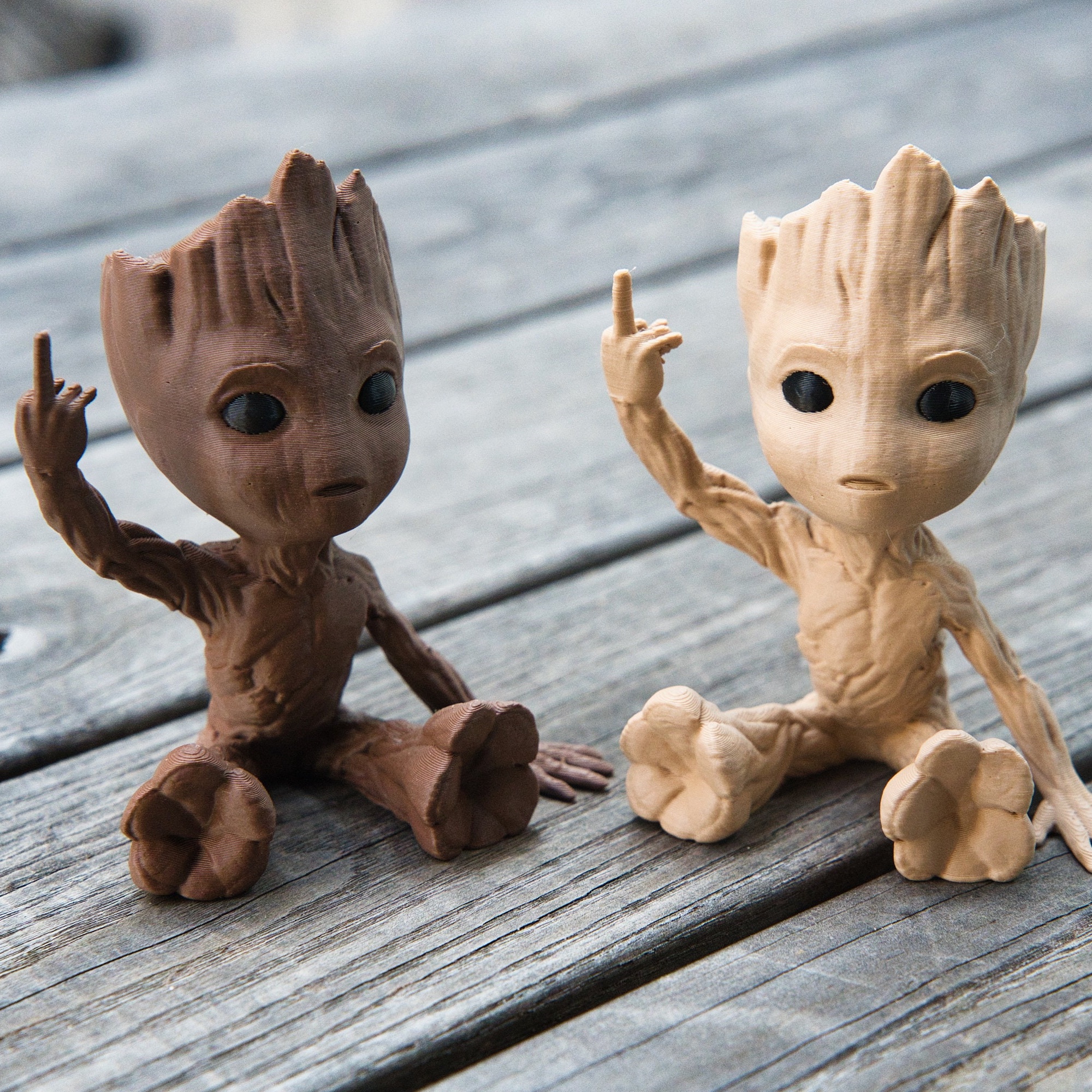 Funny Middle Finger Groot Ornament | Novelty Guardians of the Galaxy Decor