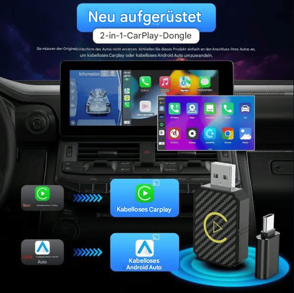 ✨Letzter Tag 49 % Rabatt🔥Mini-Kabelloser CarPlay-Adapter