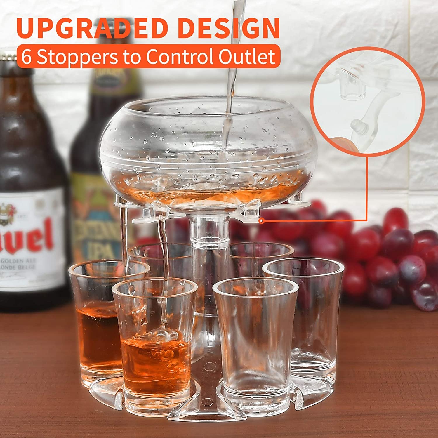 🔥(HOT SALE - 49% OFF) 🥂6 Shot Glass Dispenser and Holder - Buy 2 Free Shipping