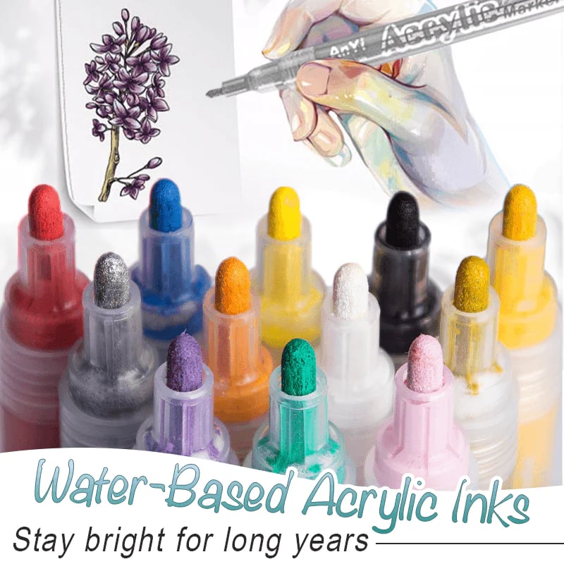 🔥Last Day Promotion- High Pigmented Acrylic Paint Markers