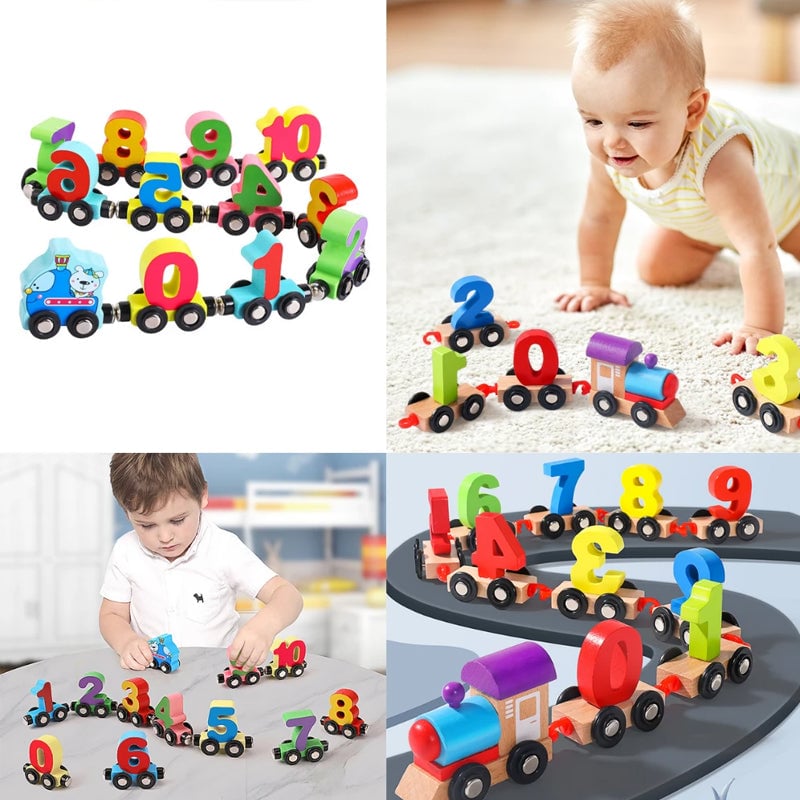 (🎄Christmas Hot Sale🔥🔥)Wooden Digital Train Toy(BUY 2 FREE SHIPPING)