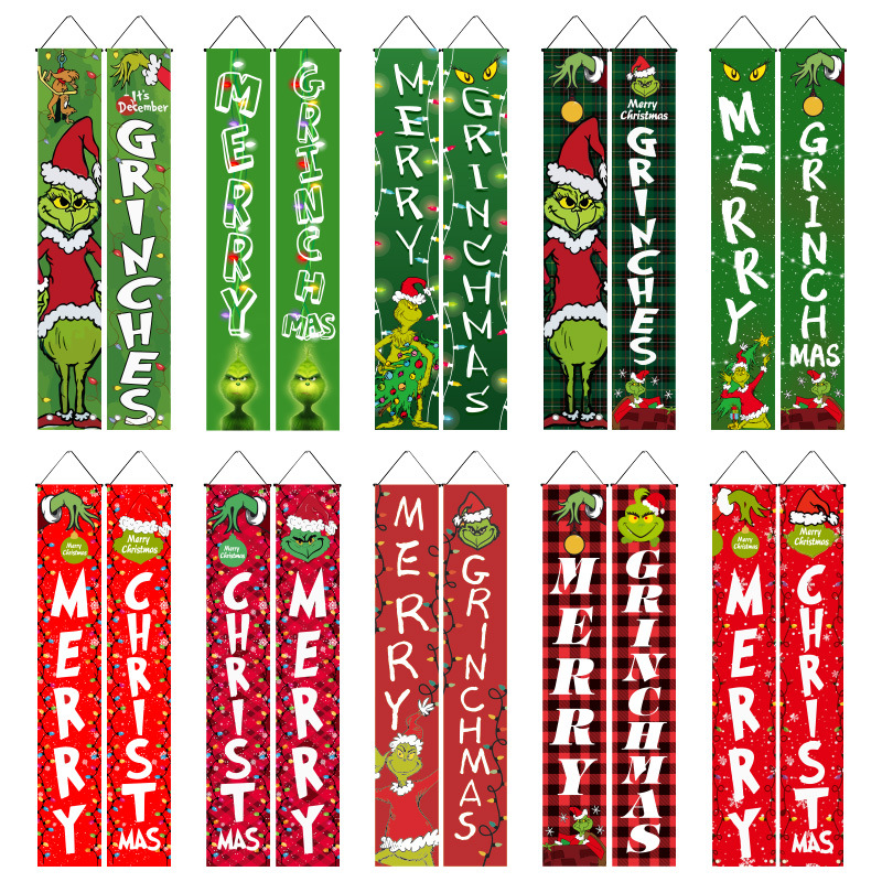 🎄Early Christmas Sale🎁-Green sully Grinch outdoor porch couplet