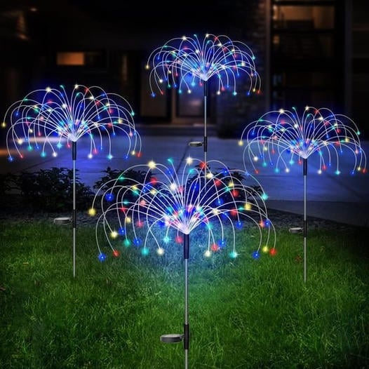 (🔥Last day promotion-49% OFF) Waterproof  Solar Garden Fireworks Lamp
