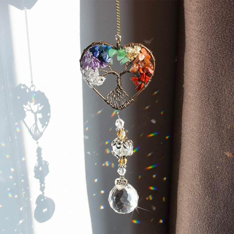 🔥Last Day Sale - 60% OFF🎁Crystal Wind Chime Tree Of Life Suncatcher⚡Buy 2 Get Free Shipping