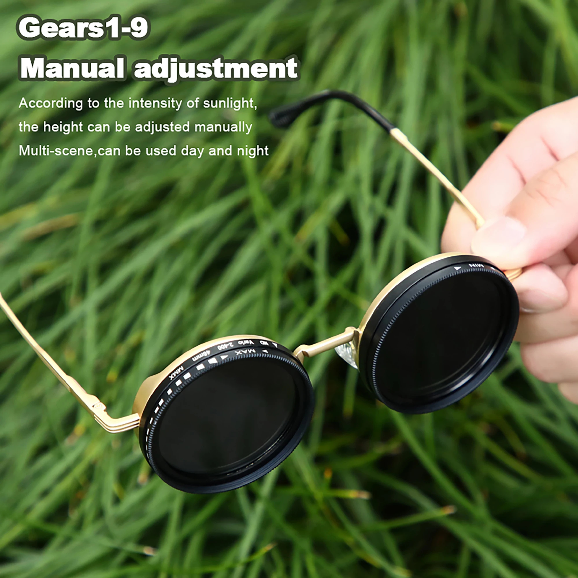 LUMNIX™ Adjustable ND Filter Sunglasses – 9-Level Light Control