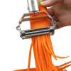 Multifunctional vegetable peeler made of stainless steel