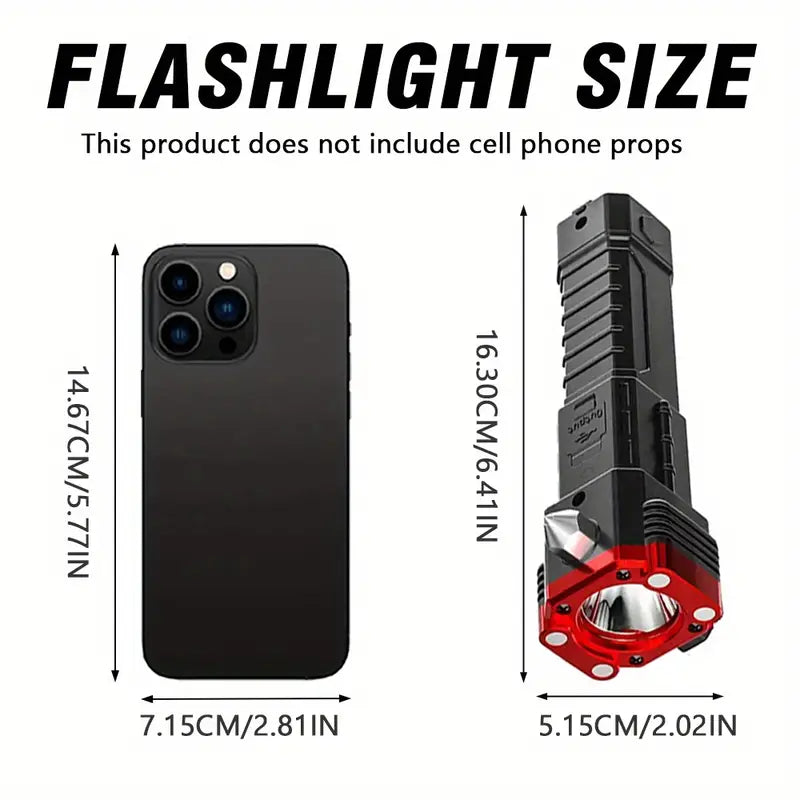 🔥Last Day Promotion - 70% OFF🔥8-in-1 Safety Hammer Rechargeable Flashlight, BUY 2 FREE SHIPPING