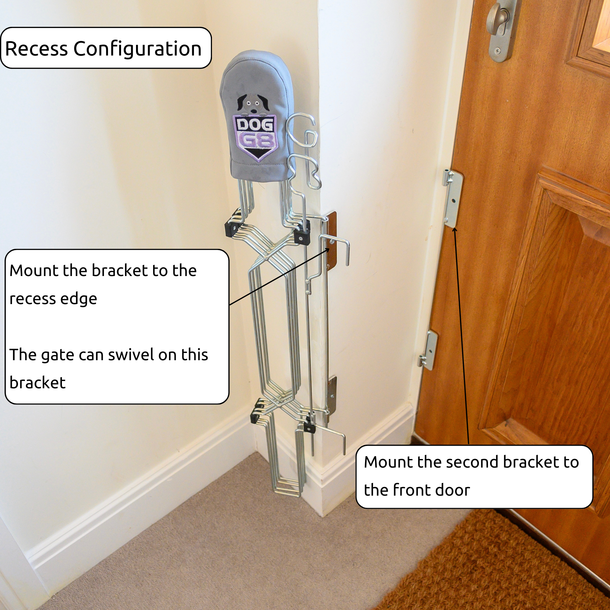 Retractable Dog Gate for Front Doors