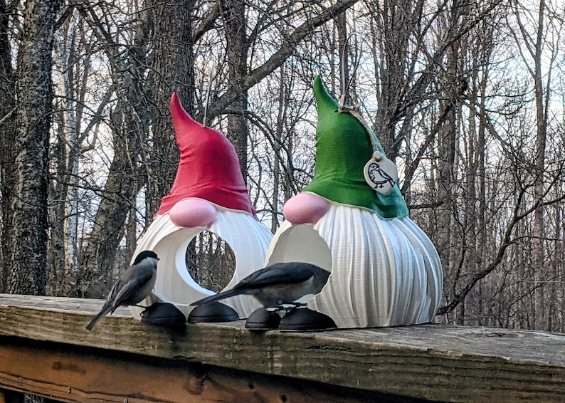 Gnome Bird Feeder -Handcrafted gift for garden & home