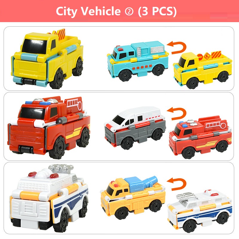 (🌲Early Christmas Sale- SAVE 48% OFF) Transform Car Toy Set 3 Pcs
