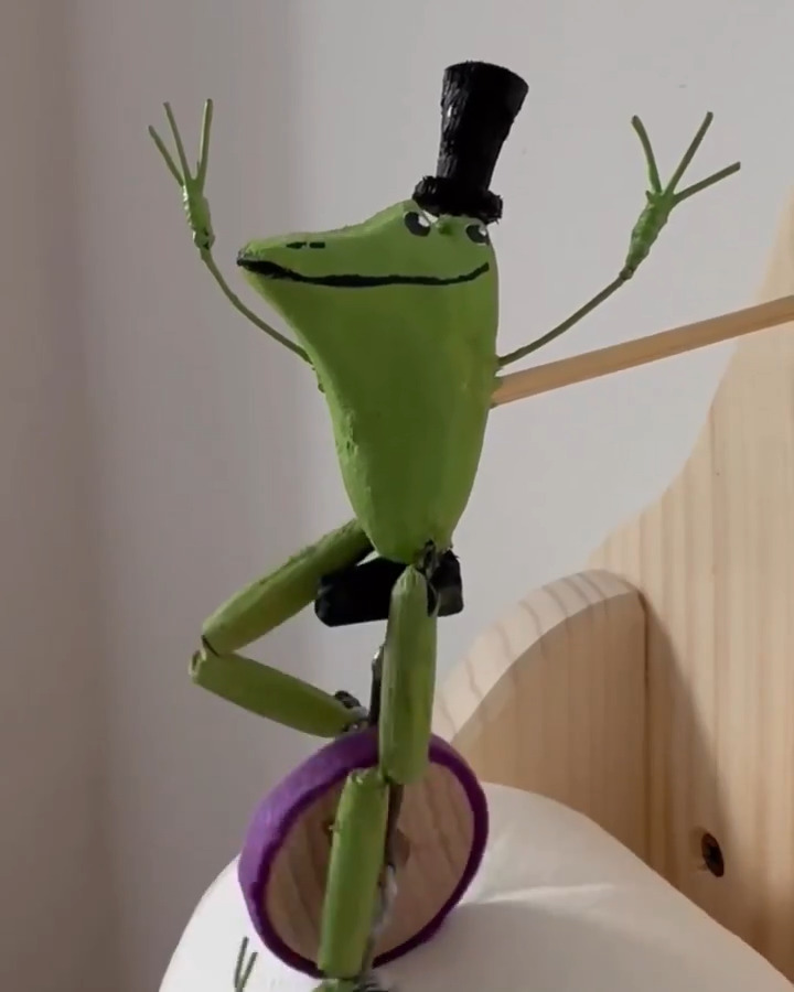 🐸🚲Creative Frog Riding Bicycle