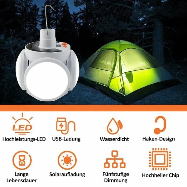 2025✨Letzter Tag 49 % Rabatt🔥2 in 1 Faltbare Solarlampe