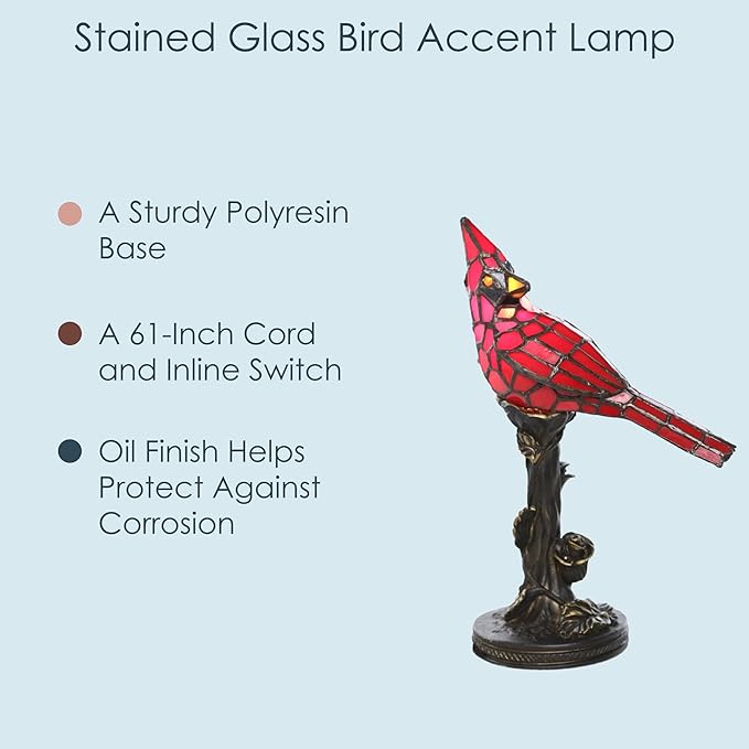 🔥Hot Sale 50% Off🐦Stained glass bird table lamp