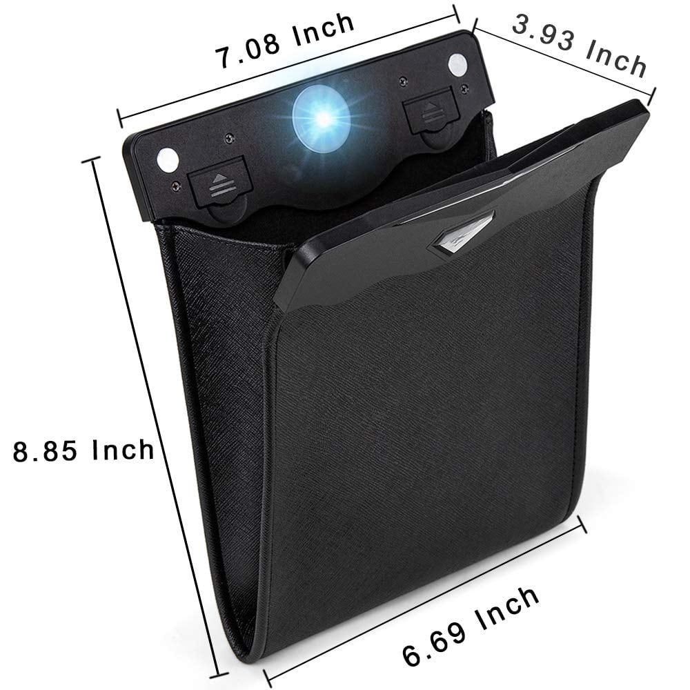 ⏰LAST DAY SALE 50% OFF💥Smart LED Waterproof Car Leather Trash Can