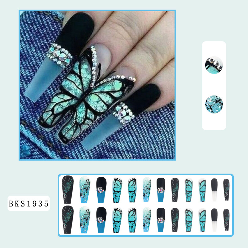 🔥Last Day Promotion 50% OFF -🎁- 💎Sparkling Blue Starry Sky & 💎Shimmering Pearl Press-on Nails