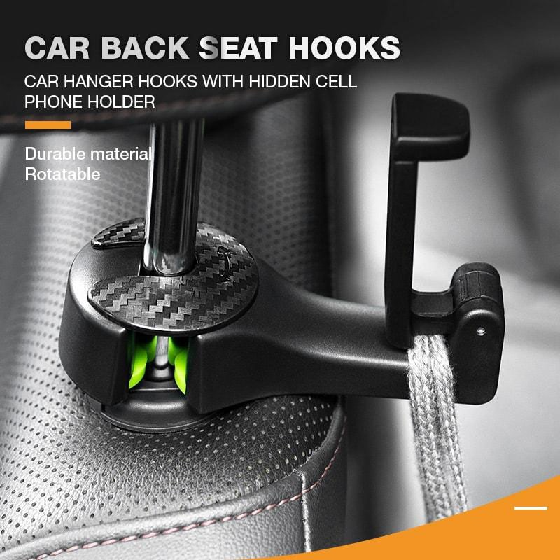 (🌲Hot Sale- SAVE 48% OFF) 2 In 1 Car Seat Hooks With Phone Holder, Buy 5 Get 3 Free & Free Shipping