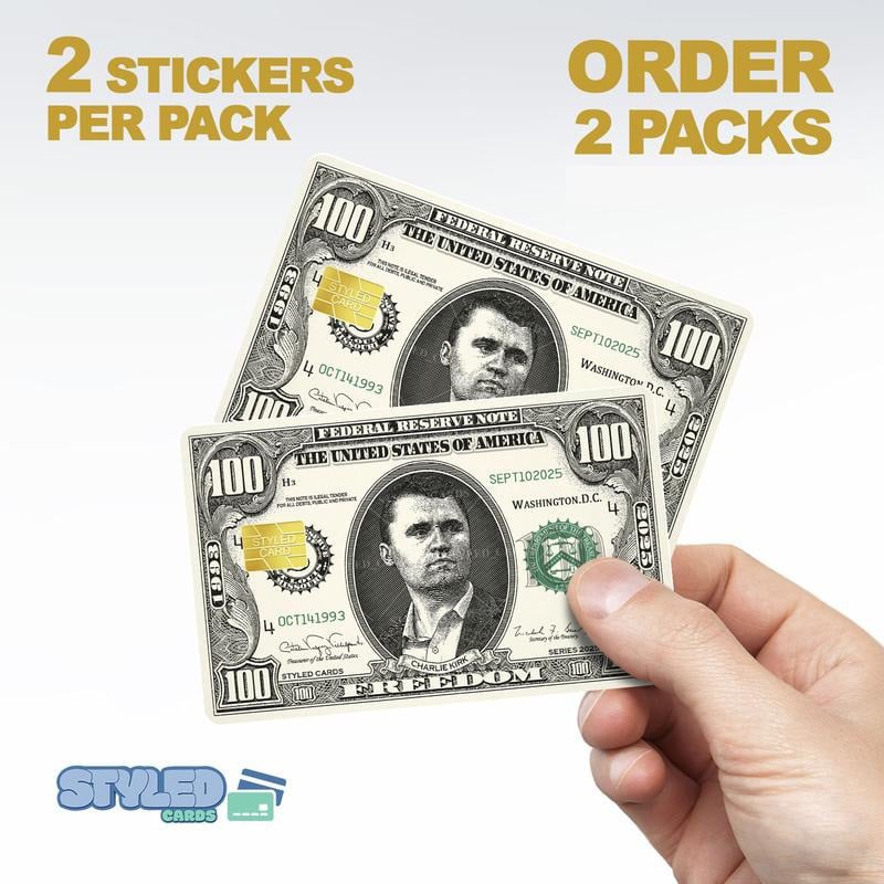 🙏60% OFF For Charlie's Fans -🎗️🕊️Charlie Kirk Debit Card Stickers