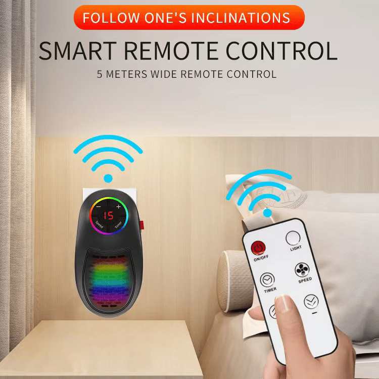 🎄TikTok Christmas Sale -70% OFF✨Remote Control Timing Color Lamp Heater🎅