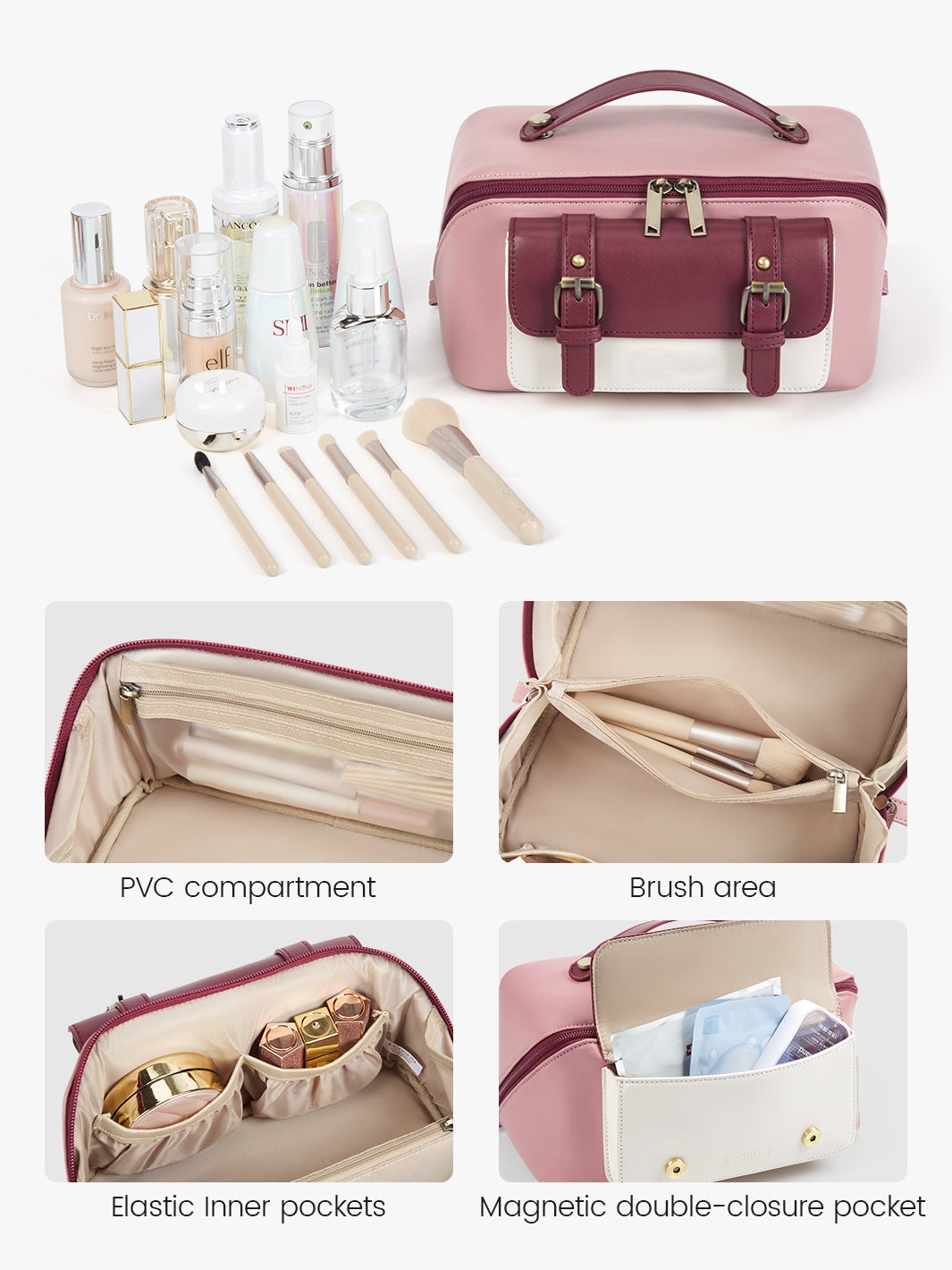 🔥Last Day Promotion 70% OFF🔥Open Flat Cosmetic Makeup Bag⚡BUY 2 FREE SHIPPING