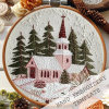 [New Style]🎁Autumn Winter Snowy Village Embroidery Craft Kit-👉[Allows beginners to easily create perfect projects.]