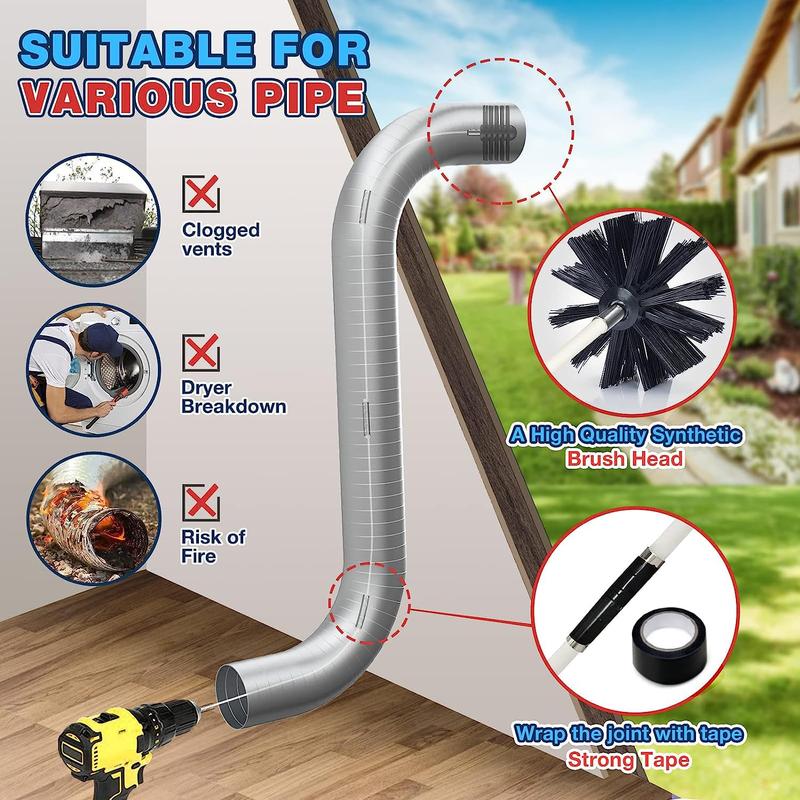 🎁TikTok Last Day Sale - 70% OFF🎉30 Feet Dryer Vent Cleaner Kit