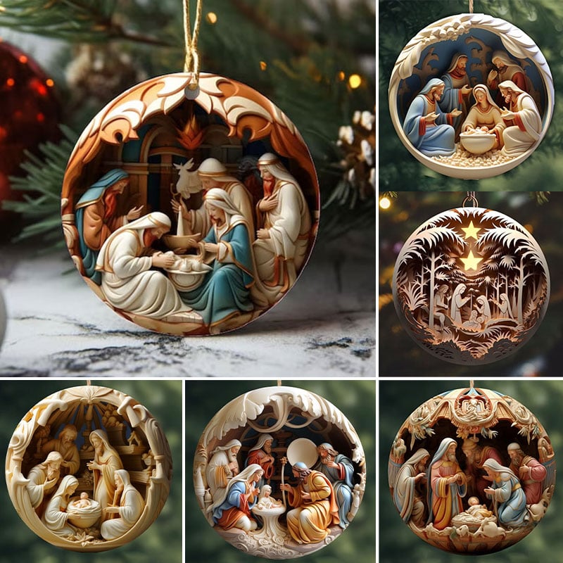 🎄Nativity Christmas ornament(2D flat printing)