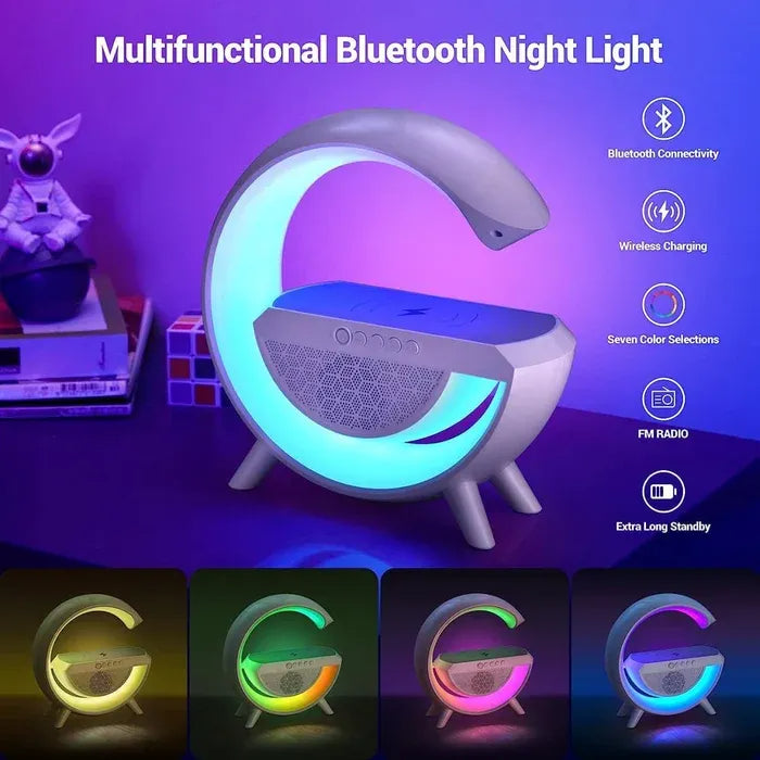 🎄Christmas Sales - 50% OFF🎅Multifunctional Bluetooth Speaker-Colorful Atmosphere Light Wireless Charging and Clock All-in-one Machine