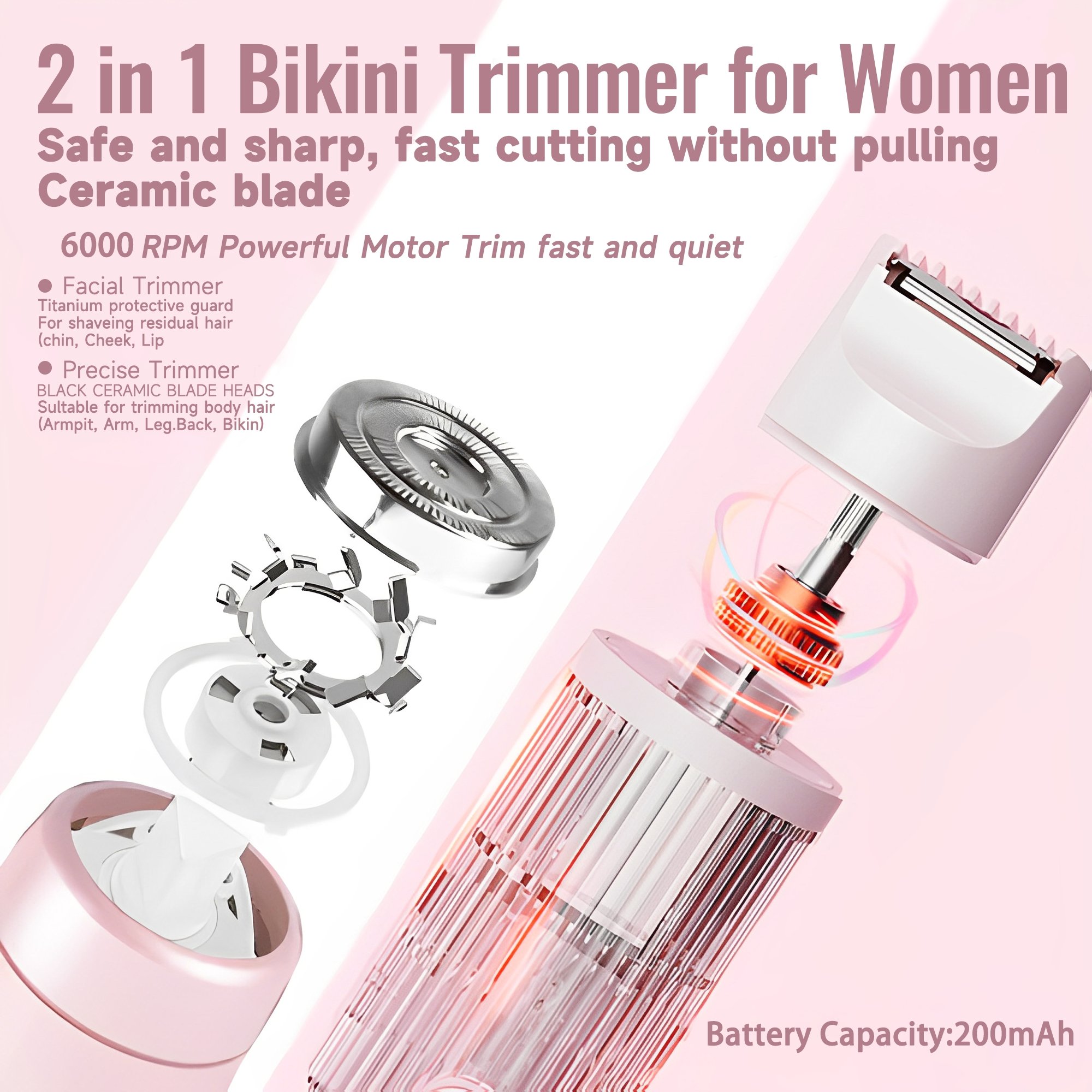 ✨2025 HOT SALE 50 % RABATT - 🔥Komfortabler 2-in-1-Elektrorasierer für Damen