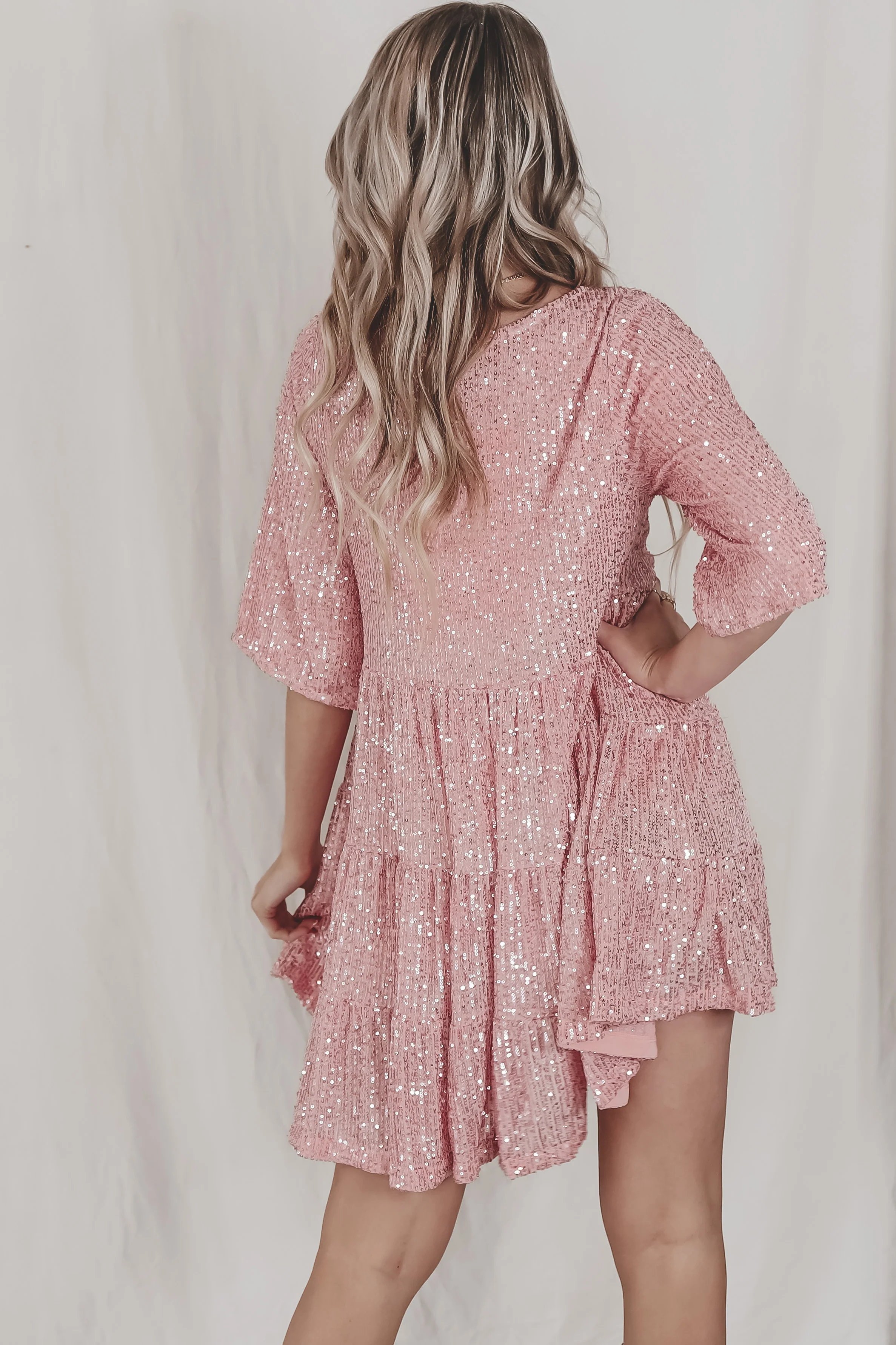 🔥Last Day Sale - 50% OFF✨Sequin Baby Doll Dress