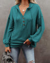 [Last Day Promotion 49% OFF] Vintage Solid Color Buttoned Sweatshirt