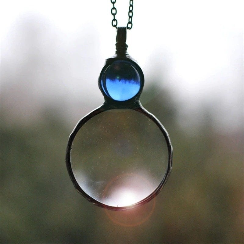 🎁2024 New Year Hot Sale🎁 🔥-Magnifying Glass Necklace gift👀【Free shipping for 2 pcs】