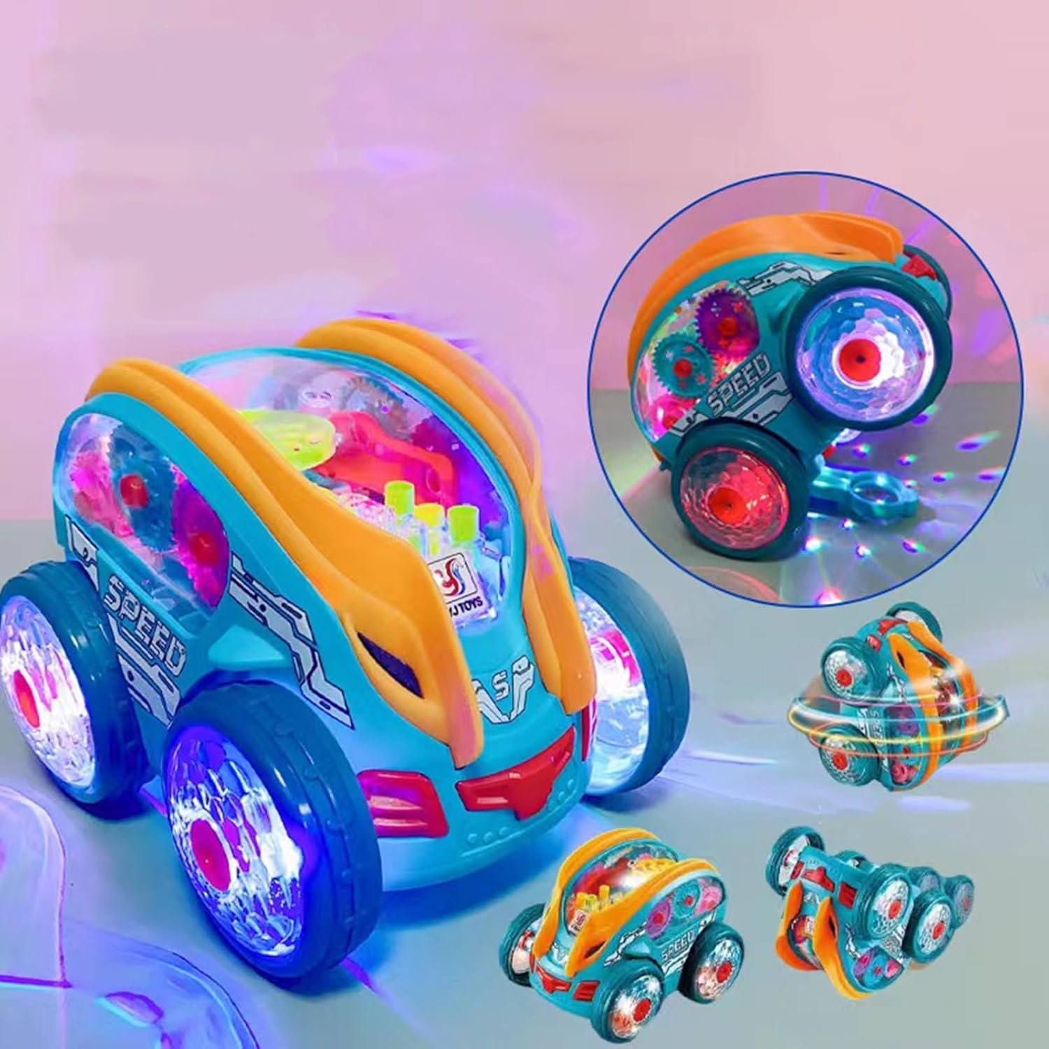 🎄(Christmas Hot Sale - 49% Off) Dynamic Gear-Powered Car with LED Lights