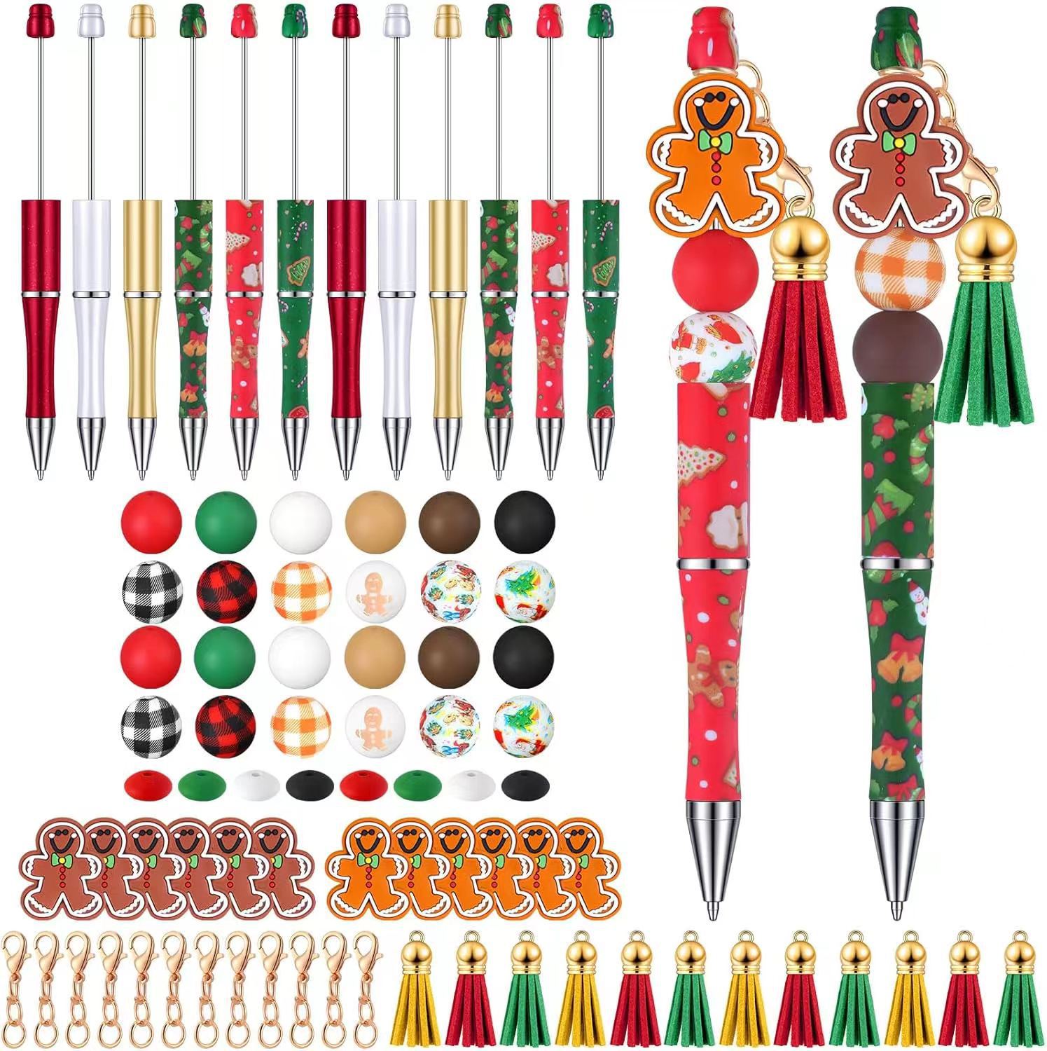 🔥Last Day Promotion 70% OFF🔥12 Christmas Beaded Pens DIY Kit