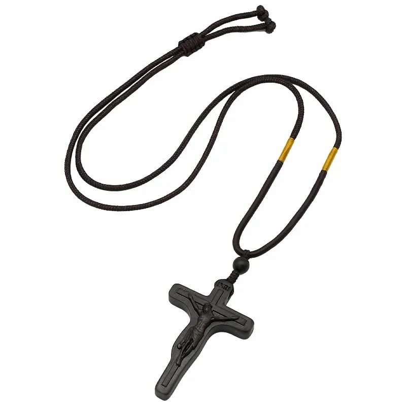 ✝️100% Handmade Jesus Cross Wooden Necklace(𝐂𝐨𝐥𝐨𝐧𝐞𝐥 𝐉𝐚𝐦𝐞𝐬®)