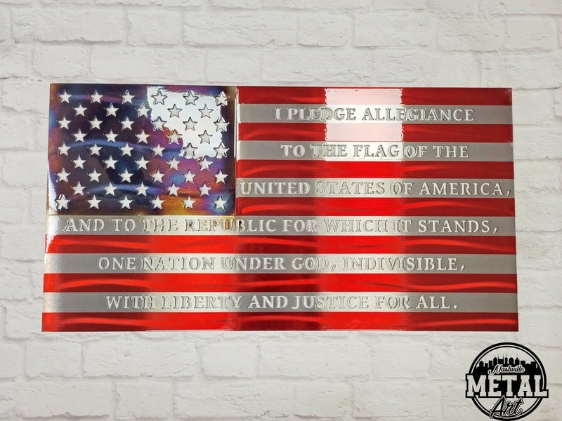 🔥Handmade Pledge Of Allegiance Flag - Buy 2 Get Free Shipping