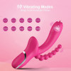 SHEMESIX - Female Masturbation Vibrator 3 in 1 Tongue Sucking Dual Headed Vibrator