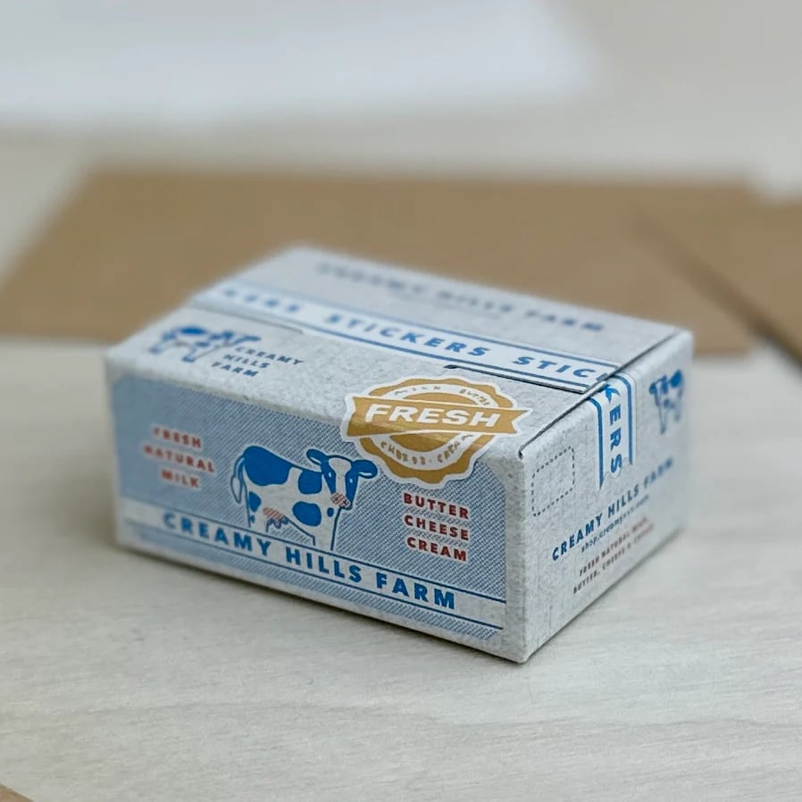 🔥Miniature Shipping Box Flake Sticker Set