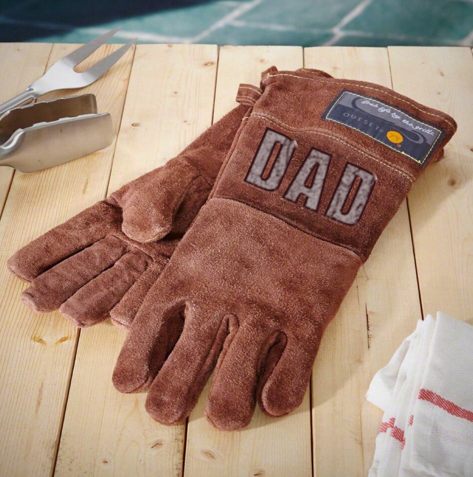 🔥Father's Day Sale 50% OFF - Handmade DAD Leather Grilling Gloves